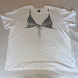 Wild Fable White Tee with Black Graphic